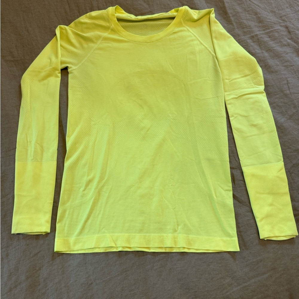 lululemon athletica Neon Yellow Long Sleeve Swiftly Tech